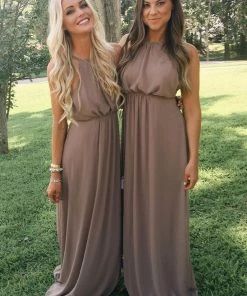 Show Me Your Mumu Amanda Maxi Dress ~ Dune Chiffon Bridesmaids Dresses