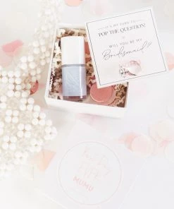 Show Me Your Mumu Bridesmaid Proposal Box ~ Steel Blue