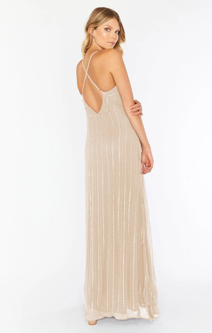 Show Me Your Mumu Gala Gown ~ Champagne Beaded 6 Show Me Your Mumu Gala Gown ~ Champagne Beaded