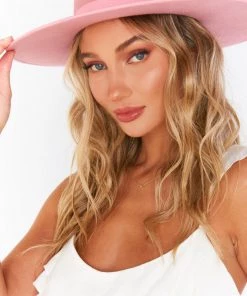 Show Me Your Mumu Lack Of Color Rancher Hat ~ Rose Pink New Mu