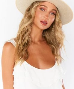 Show Me Your Mumu New Mu Lack Of Color Carlo Rancher Hat ~ Ivory Speckle