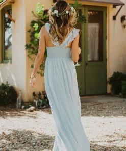 Show Me Your Mumu June Maxi Dress ~ Icy Blue Chiffon