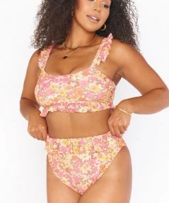 Show Me Your Mumu New Mu Seaside Ruffle Top ~ Pretty Poppy