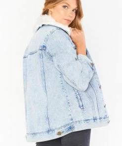 Show Me Your Mumu Durado Denim Jacket ~ Blue Rain With Faux Fur