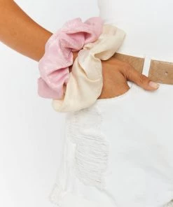 Show Me Your Mumu Ayla Oversized Scrunchie Set ~ Ivory/Mauve New Mu