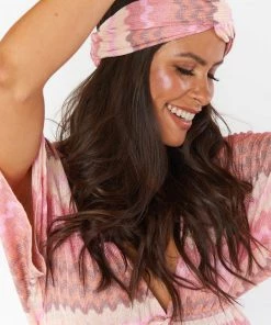 Show Me Your Mumu Accessories Imogen Headband ~ Pink Groovy Knit