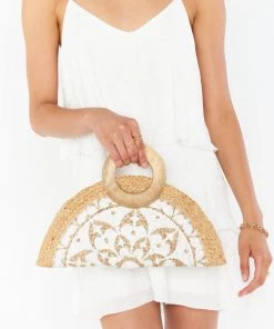 Show Me Your Mumu Nicola Straw Bag ~ Natural/White New Mu 13 Show Me Your Mumu Nicola Straw Bag ~ Natural/White New Mu