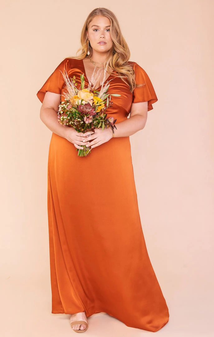 Show Me Your Mumu Rome Twist Gown ~ Burnt Orange Luxe Satin 20 Show Me Your Mumu Rome Twist Gown ~ Burnt Orange Luxe Satin