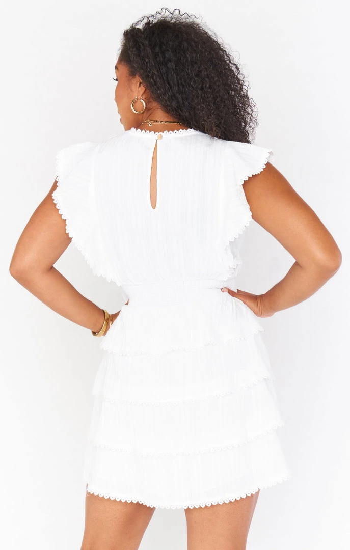 Show Me Your Mumu Sweet Ruffle Mini Dress ~ White New Mu 5 Show Me Your Mumu Sweet Ruffle Mini Dress ~ White New Mu