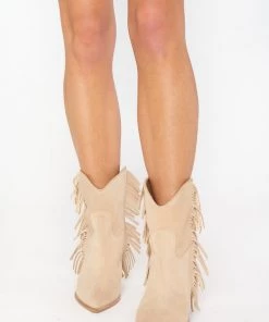 Show Me Your Mumu New Mu Steve Madden Wolfer Tassel Bootie ~ Tan Suede