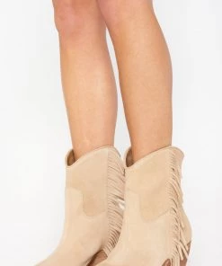 Show Me Your Mumu New Mu Steve Madden Wolfer Tassel Bootie ~ Tan Suede