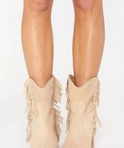 Show Me Your Mumu New Mu Steve Madden Wolfer Tassel Bootie ~ Tan Suede