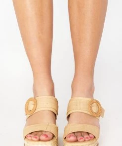Show Me Your Mumu New Mu Dolce Vita Lauryn Wedge Heel ~ Natural Raffia