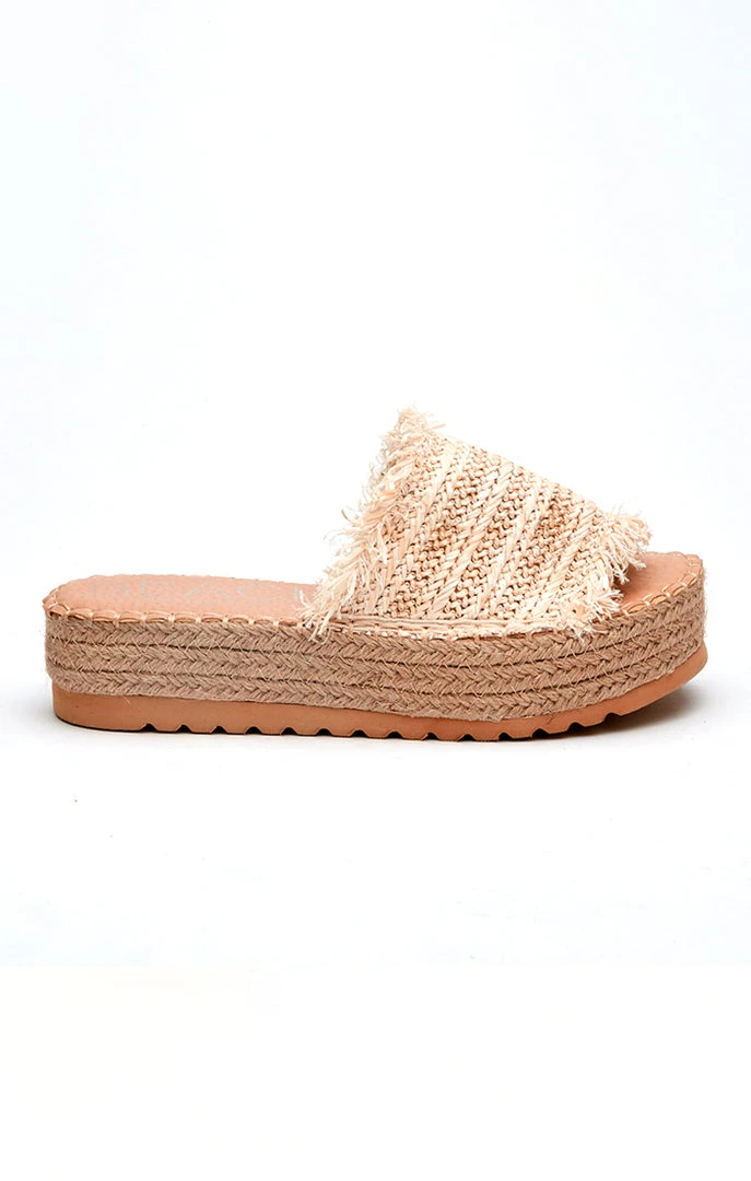 Show Me Your Mumu New Mu Matisse Seashell Platform Slides ~ Natural 7 Show Me Your Mumu New Mu Matisse Seashell Platform Slides ~ Natural