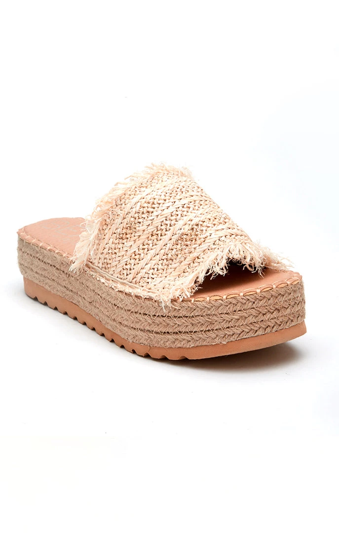 Show Me Your Mumu New Mu Matisse Seashell Platform Slides ~ Natural 8 Show Me Your Mumu New Mu Matisse Seashell Platform Slides ~ Natural