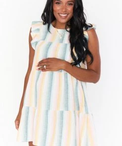 Show Me Your Mumu New Mu Daydream Mini Dress ~ Sunset Stripe