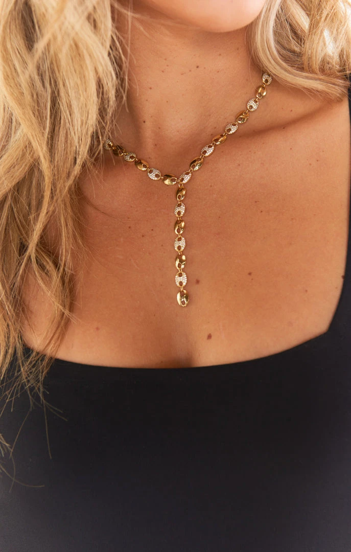 Show Me Your Mumu Sofi Pave Lariat Necklace ~ Gold Plated New Mu 3 Show Me Your Mumu Sofi Pave Lariat Necklace ~ Gold Plated New Mu