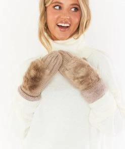 Show Me Your Mumu Andie Mittens ~ Taupe New Mu