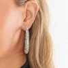 Show Me Your Mumu Alina Rhinestone Hoops ~ Silver New Mu