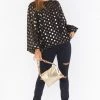 Show Me Your Mumu Happy Hour Top ~ Cosmic Dot Gold New Mu