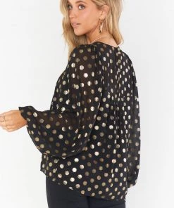Show Me Your Mumu Happy Hour Top ~ Cosmic Dot Gold New Mu