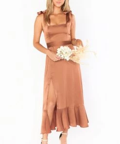 Show Me Your Mumu New Mu Claire Midi Dress ~ Copper Luxe Satin 33 Show Me Your Mumu New Mu Claire Midi Dress ~ Copper Luxe Satin