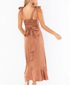 Show Me Your Mumu New Mu Claire Midi Dress ~ Copper Luxe Satin 25 Show Me Your Mumu New Mu Claire Midi Dress ~ Copper Luxe Satin