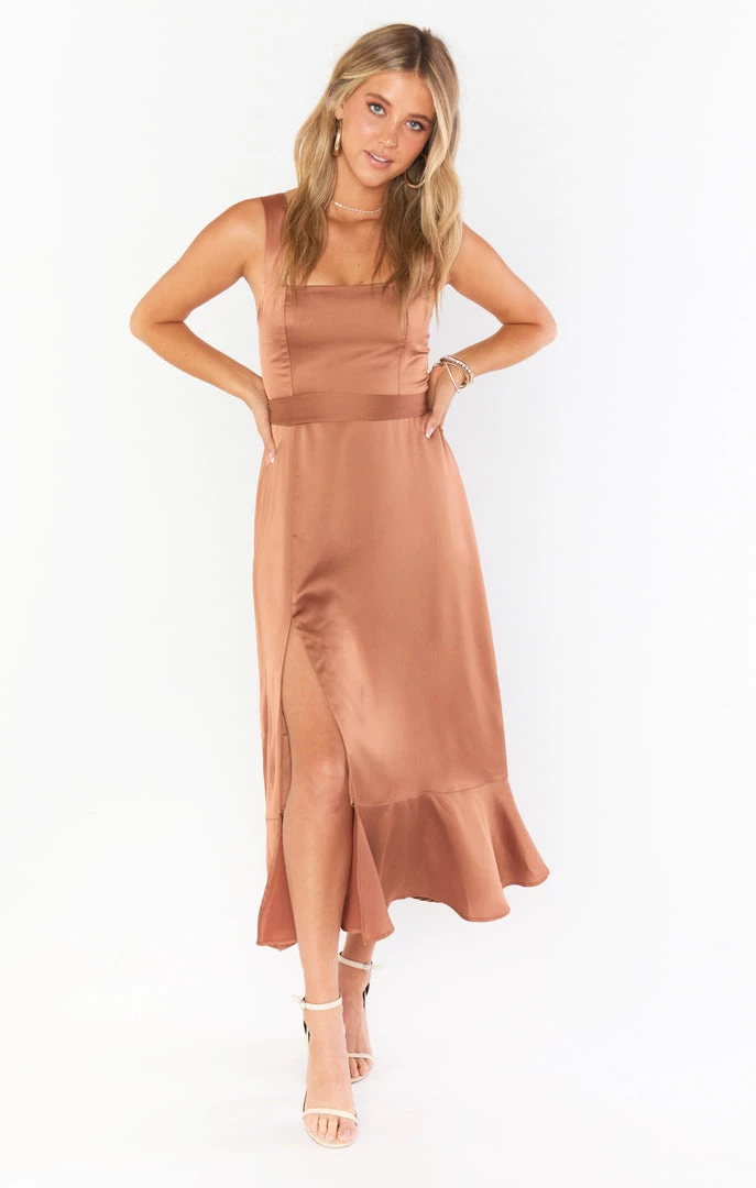 Show Me Your Mumu New Mu Claire Midi Dress ~ Copper Luxe Satin 12 Show Me Your Mumu New Mu Claire Midi Dress ~ Copper Luxe Satin
