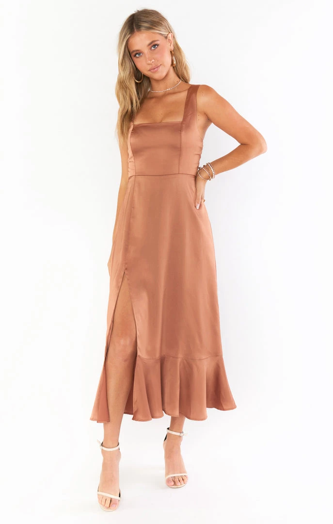 Show Me Your Mumu New Mu Claire Midi Dress ~ Copper Luxe Satin 13 Show Me Your Mumu New Mu Claire Midi Dress ~ Copper Luxe Satin