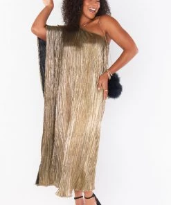 Show Me Your Mumu Tropez Maxi ~ Good As Gold Pleat New Mu 20 Show Me Your Mumu Tropez Maxi ~ Good As Gold Pleat New Mu