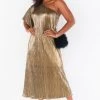 Show Me Your Mumu Tropez Maxi ~ Good As Gold Pleat New Mu