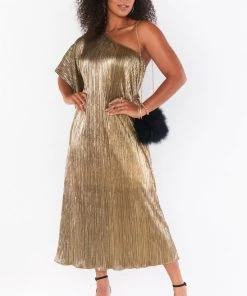 Show Me Your Mumu Tropez Maxi ~ Good As Gold Pleat New Mu