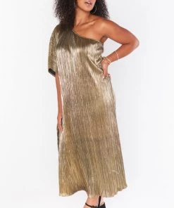 Show Me Your Mumu Tropez Maxi ~ Good As Gold Pleat New Mu 18 Show Me Your Mumu Tropez Maxi ~ Good As Gold Pleat New Mu