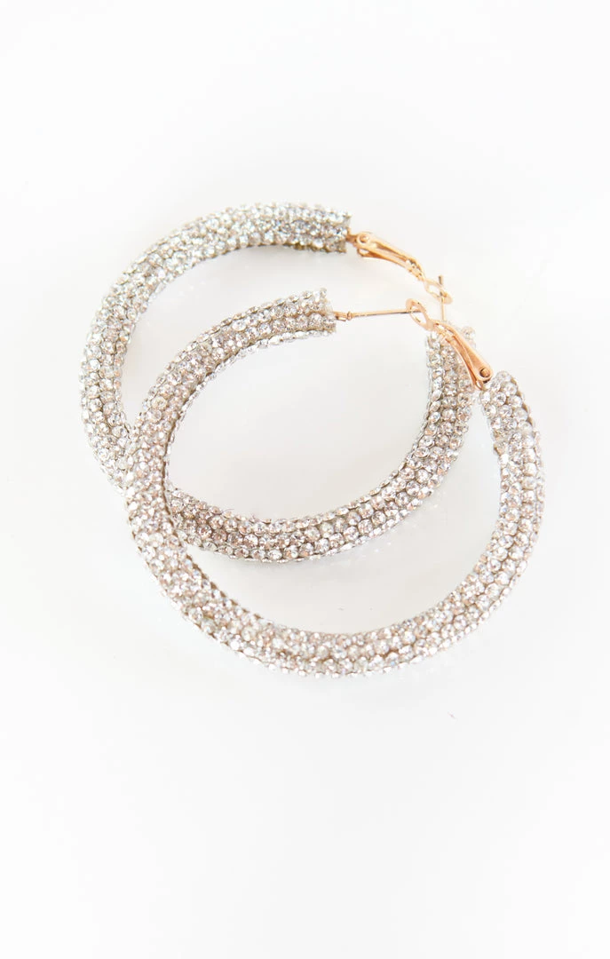 Show Me Your Mumu Alina Rhinestone Hoops ~ Silver New Mu 4 Show Me Your Mumu Alina Rhinestone Hoops ~ Silver New Mu