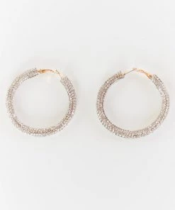 Show Me Your Mumu Alina Rhinestone Hoops ~ Silver New Mu 11 Show Me Your Mumu Alina Rhinestone Hoops ~ Silver New Mu