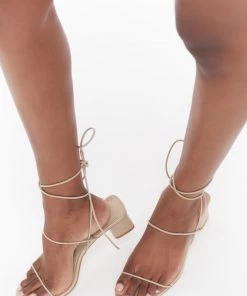 Show Me Your Mumu New Mu Billini Hazi Wrap Up Heels ~ Stone
