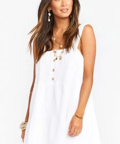Show Me Your Mumu New Mu Marisa Dress ~ White Gauze