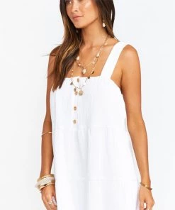 Show Me Your Mumu New Mu Marisa Dress ~ White Gauze