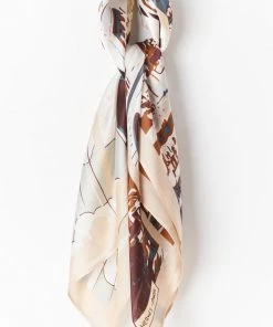Show Me Your Mumu New Mu Vintage Inspired Scarf ~ Beige