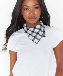 Show Me Your Mumu Georgia Bandana ~ Check Me Black Accessories