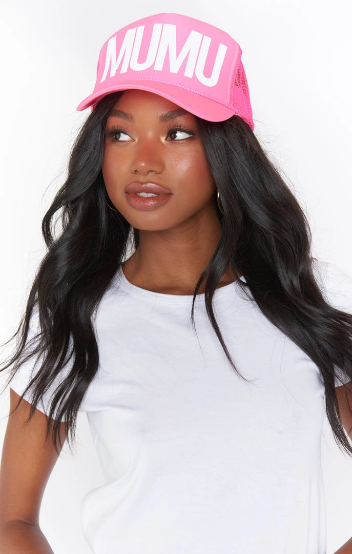 Show Me Your Mumu Mumu Trucker Hat ~ Neon Pink 3 Show Me Your Mumu Mumu Trucker Hat ~ Neon Pink