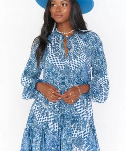 Show Me Your Mumu Birdie Mini Dress ~ Blue Paisley New Mu