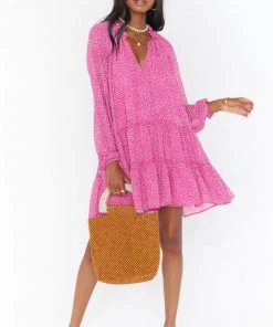 Show Me Your Mumu Birdie Mini Dress ~ Purple Flower Ditz New Mu