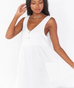 Show Me Your Mumu New Mu Weekend Mini Dress ~ White