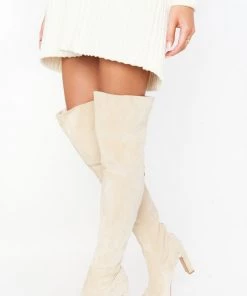 Show Me Your Mumu Billini Aaliyah Thigh High Boots ~ Cream Suede 11 Show Me Your Mumu Billini Aaliyah Thigh High Boots ~ Cream Suede