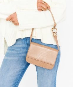Show Me Your Mumu New Mu Billini Jaclyn Shoulder Bag ~ Honey Croc