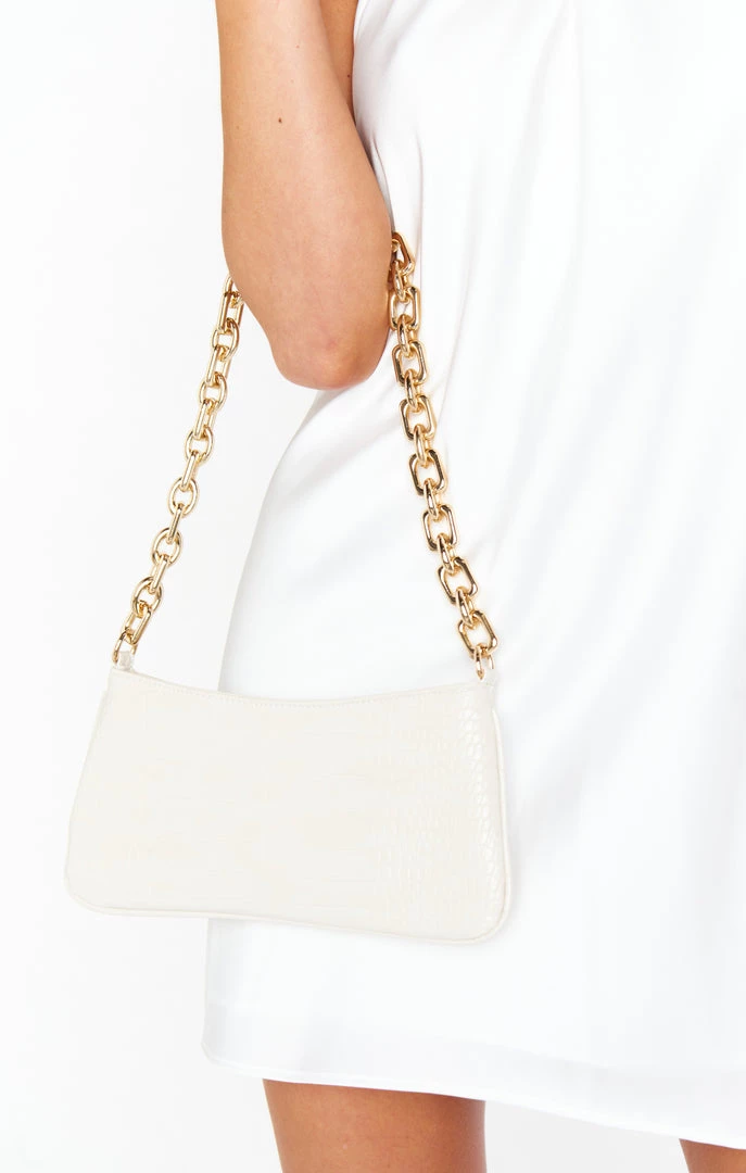 Show Me Your Mumu New Mu Billini Aliza Shouler Bag ~ Bone Croc 3 Show Me Your Mumu New Mu Billini Aliza Shouler Bag ~ Bone Croc