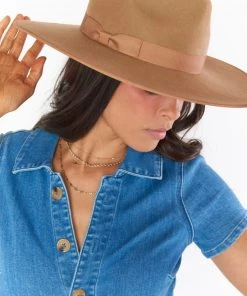 Show Me Your Mumu Lack Of Color Teak Rancher Hat ~ Light Brown New Mu