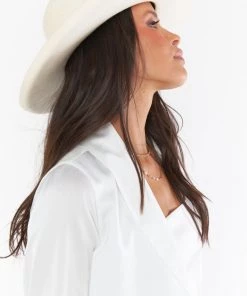 Show Me Your Mumu Lack Of Color Melodic Fedora ~ Ivory New Mu
