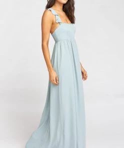 Show Me Your Mumu June Maxi Dress ~ Silver Sage Crisp Maternity